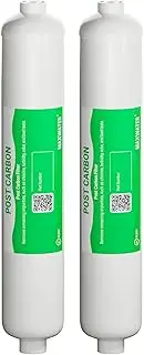 Post Activated Carbon Water Filter Replacement – 5 Micron Inline Filter – 10 inch Inline Carbon Filter– Under Sink and Reverse Fits most Reverse Osmosis Systems (2 pack)