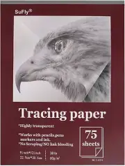 Tracing Paper for Drawing 9 X 12'' Tracing Paper Pad 75 Sheets Transparent New