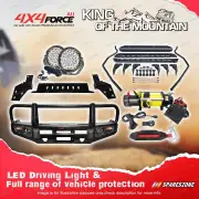 4X4FORCE Armor Bumper Bullbar Loop Lights Winch Side Step for Isuzu D-Max 17-19