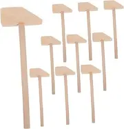 HOOTNEE 10pcs Lightweight Wooden Hammer Mini Mallets for Safe Smooth Surface for Party Favors Classroom Teaching and Creative Play