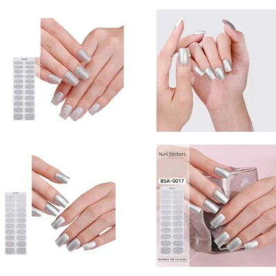 Solid Color Gel Nail Wraps Nails Polish Strips Stickers Full Nail Wraps for Club
