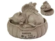 Ashes Urn Case for Cat Cremation Box 1pce 16cm Inspirational Plaque Resin