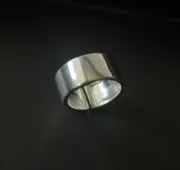 925 Silver Plain 9mm Wide Band Ring - Sleek and Simple Adjustable in Size