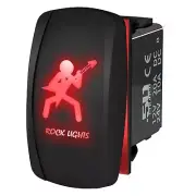 12V Rocker Switch "Rock Lights" Guitar Dude Car Boat UTV RZR Maverick Teryx RED