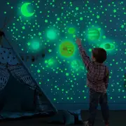 Glow in the Dark Stars and Moon Decals, 525Pcs Wall Stickers-Realistic Stars ...