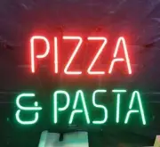 Pizza & Pasta Neon Sign Light For Restaurant Bar Wall Shop Glass Custom 24"x20"