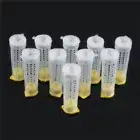 10X Beekeeping Rearing Cup Kit Bee Queen Cages Roller Beekeeper Equipme &$i