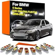 LED Bulbs Interior Map Dome Trunk Glove Box Light Kit, for BMW 5 Series E39 E60 E61 F10 F11 1996-2017 Sun Visor Lamp