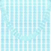 9.8ft Four-Leaf Garland, 12 Pack Tissue Paper Hanging Flower, Light Blue