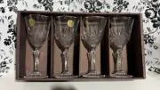 3 Cristal de Flander Crystal Salzburg Water Goblets 7 3/8" x 3 1/2" EC
