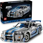 LEGO® Technic™ 2 Fast 2 Furious Nissan Skyline GT-R (R34) Car 42210 Model Kit, Vehicle Building Set, Creative Toy Set for Men, Women or Any Adult Fan