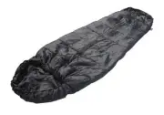 Black Commando Sleeping Bag- Army Military Camping Hiking Double Zip New