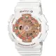 【CASIO 卡西歐】Baby-G 人氣經典率性手錶-玫瑰金x白 畢業禮物(BA-110-7A1)