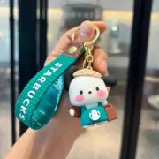 Sanro Coffee Pendant Keychain Keyrings for Girls Boys Backpack Bag Accessories B