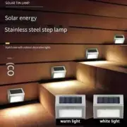 Stainless Steel Waterproof Outdoor Solar Step Stair Lights Fence Deck Lighting