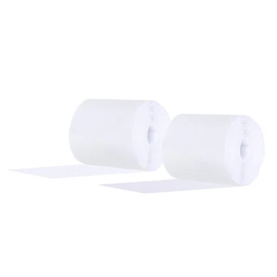1 Set 4" x 9ft Hook and Loop Strips Roll Tape Double Sided White