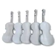 New White Violin 4/4 Ful Size Flame Maple Back Spruce Top With Fretboard