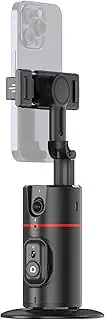 Auto Face Tracking Tripod Auto-Tracking Phone Holder Desktop Selfie Gimbal Stand 360°Rotatable 260g/0.57 Load Capacity Support Face & Body Tracking Gesture Control with Phone Clip 1/4in Screw for