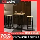 breakfast set dining table chairs black tan space saving 2 stools 0095