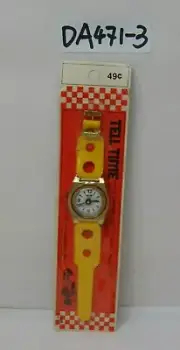 VINTAGE 1972 KIDS TOY WATCH IMPERIAL NOS NEW TELL TIME RACE DRIVER 1972 RARE