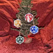 D20 Dice Christmas Ornament | Dungeons and Dragons Holiday Gift Ornament Idea |