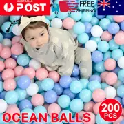 200-2000PCS Ball Pit Balls Play Kids Plastic Baby Ocean Soft Toy Colourful Play