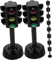 JUMPLAWN 12pcs Traffic Light Model Extinguisher Educational LED Traffic Stop Light LED Trailer Lights Arrow Trailer Lights LED Kit Play Beacon Light Mini Lamp Car Abs