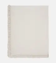 [Once Milano] Once Milano Fringed Medium linen tablecloth One Size white