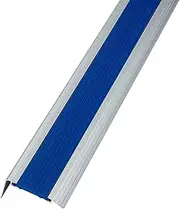 Stair Edging Transition Strip, Rubber Step Edge Protectors for Wooden Stairs, 5cm Wide Sill Nosing Edging Trim L Shape Door Drip Edge Reducers(Blue,Length 105cm/41 in)
