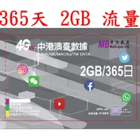 在飛比找蝦皮購物優惠-【杰元生活館】365日2GB流量中國大陸、澳門、台灣上網卡大