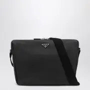 [Prada] Black Saffiano leather shoulder bag One size Black