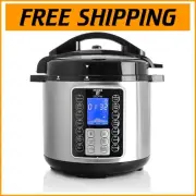 Time-Saving 6 Quart Electric Pressure Cooker with Touch Control & Locking Lid