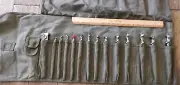 NEW OLD STOCK! Vtg US Military BG-46 IRWIN Auger bits tool roll 13 bits +More