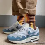 PATTA X NIKE AIR MAX 1 NOISE AQUA 灰藍經典百搭慢跑鞋 DH1348-004