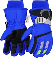 [7-Mi] Kids Winter Warm Gloves for Snowboarding/Cycling Children Mittens for 3 to 6 Years