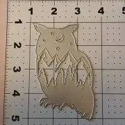 Universal Thin Metal Die Cut Tool Owl mountains moon star forest camp Scouts