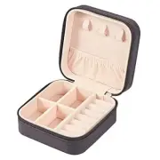 PU Leather Small Jewelry Box for Ring, Pendant, Earring, Necklace, (Black)