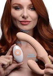 Strap U 15X U-Pulse Pulse and Vibe Strapless Strap-On with Remote, Ivory