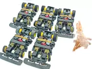 TYCO complete TCR chassis 5 yellow wide with extra shoes . unused! New!NOS!