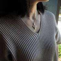 在飛比找momo購物網優惠-【mittag】cross af necklace_十字架a