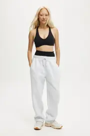 [Body] Body - Plush Essential Barrel Sweatpant - Cloudy grey marle M CLOUDY GREY MARLE