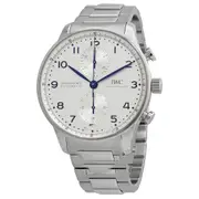 Original IWC Portugieser Chronograph Automatic Silver Dial Men's Watch IW371617