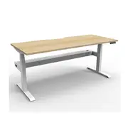 1800Mm Single Sided Workstation Cable Tray Nat Oak And White