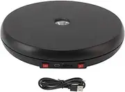 25cm 360° Rotation LED Light Turntable Display, 20kg Load Capacity Rotating Display Stand ABS Electric Motorized Rotating Display Stand for Jewelry (ABS)
