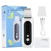 Ultrasonic Skin Scrubber EMS Microcurrent Face Lifting Machine LED Red&Blue Light Blackhead Remover Deep Facial Cleaning Device
