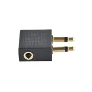 10PCS 3.5mm Airline Airplane Earphone Headphone Headset Jack Audio Adapter Plug
