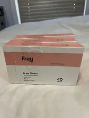 Frey Dryer Sheets Scented Jasmine Rose White Cedar 40 Sheets Each- Pack Of 4