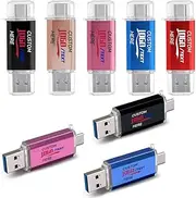 Personalized Type C OTG USB Flash Drive, 2-in-1 Multifunctional Dual USB Thumb Drive, Custom Branding Options, Ideal for Businesses, Non-Profits and Educational Institutions (8 GB,100 PCS)