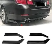 Car Rear Package Corner Rivet Wrapped Corner Anti Scratch Corner Protector for 5 Series 2006-2017 Body Kit Car Accessories (Glossy Black)