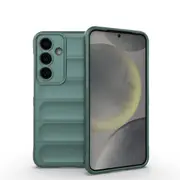 For Samsung Galaxy S25 Case, Wavy Shielding Cover, Dark Green